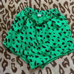 Clare V. Green Jaguar shorts